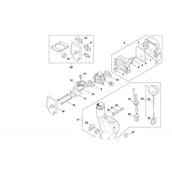 STIHL  Gaźnik 4140/34 4140 120 0634